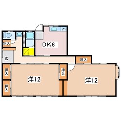 南松本駅 徒歩16分 1階の物件間取画像